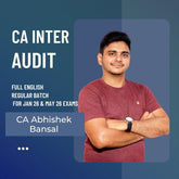 CA Inter Audit | Full English Regular Batch By CA Abhishek Bansal | For Jan 26 & May 26 Exams